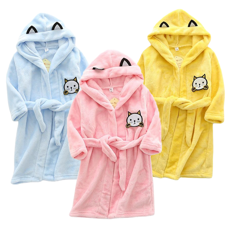 Winter Clothing 1 Year Old - Kids Cartoon Cat Robes New Winter
