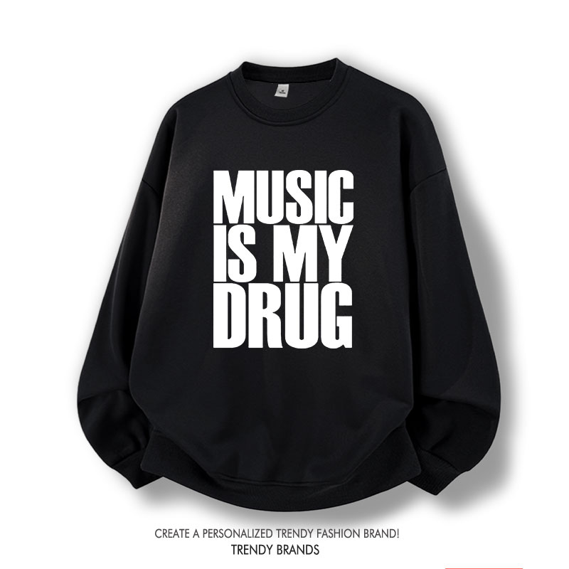 Winter Clothing Quotes - Fun Music Quote Sweatirt Loose Long