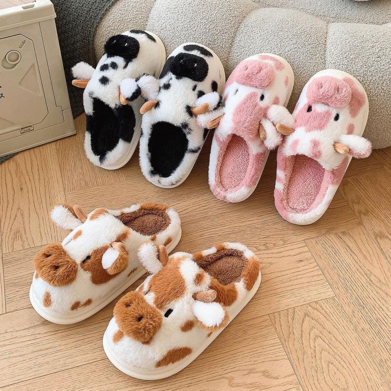 Winter Clothing Material - Casual Fluffy Slippers Women House Cute