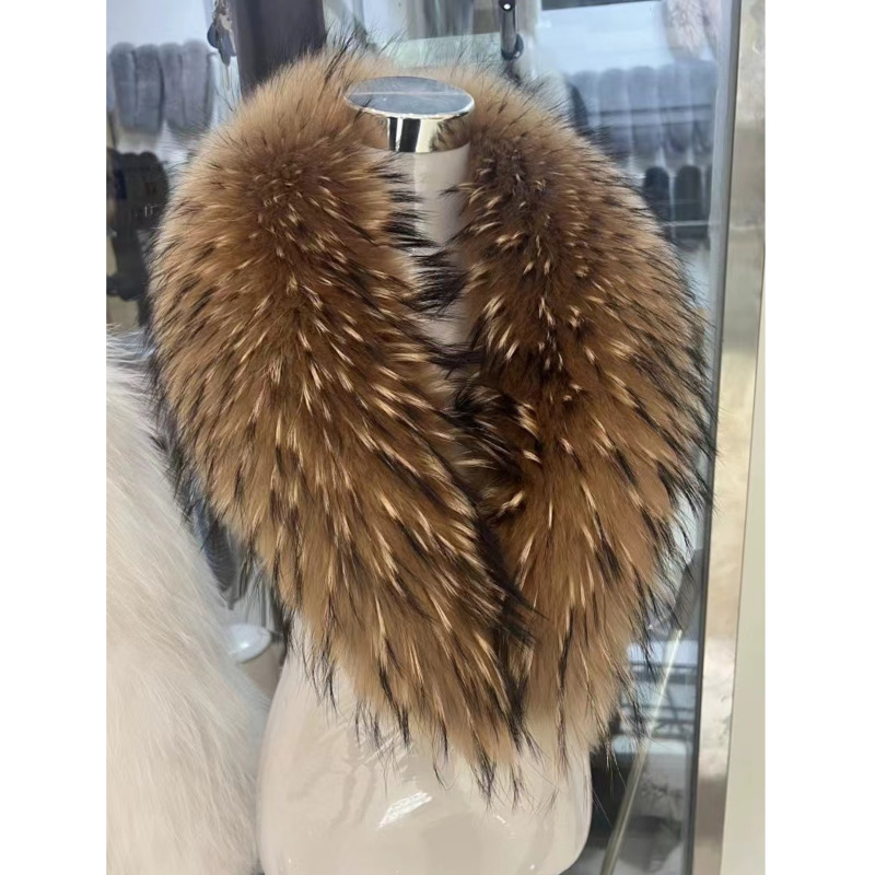 Winter Clothing Material - Raccoon Fur Collar Female Winter Fur