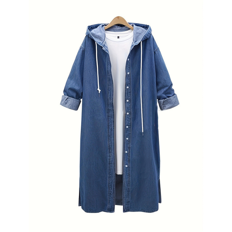 K 20582 Hooded Denim Long Coat – Winter Clothing Youtube recenzja i cena
