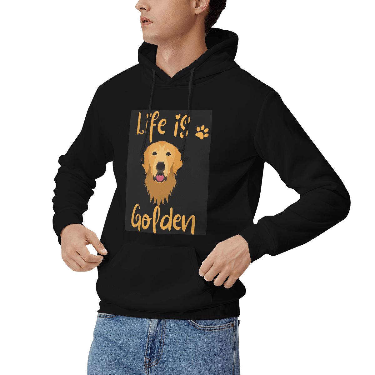 GOLDEN RETRIEVER Quote Hoodies – Winter Clothing Quotes recenzja i cena