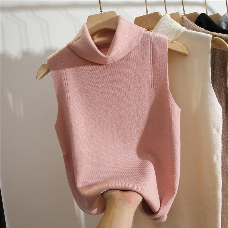 Turtleneck Sleeveless Slim Fit – Winter Clothing Essentials For Women recenzja i cena