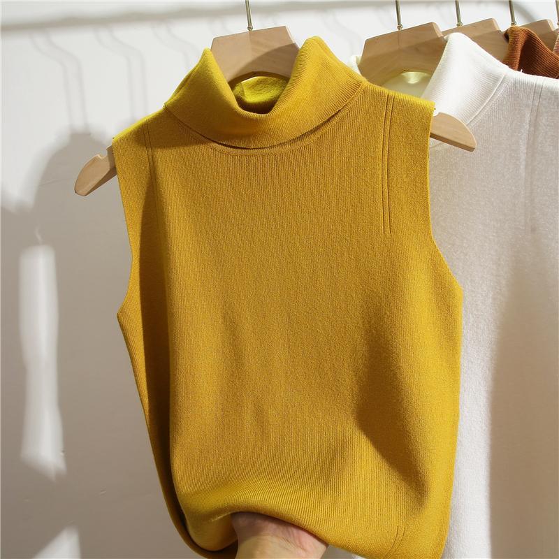 Turtleneck Sleeveless Slim Fit – Winter Clothing Essentials For Women recenzja i cena
