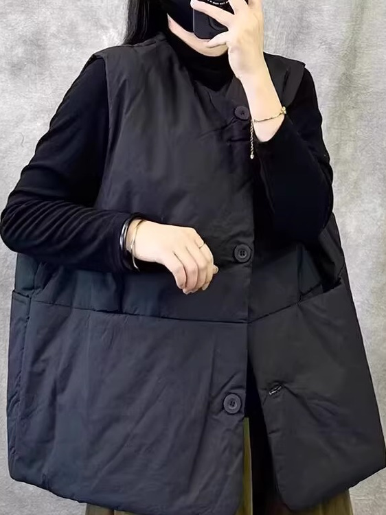 Retro Short Sleeveless Vest Wo – Winter Clothing Needs recenzja i cena