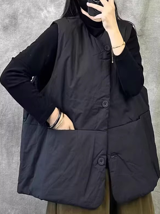 Retro Short Sleeveless Vest Wo – Winter Clothing Needs recenzja i cena