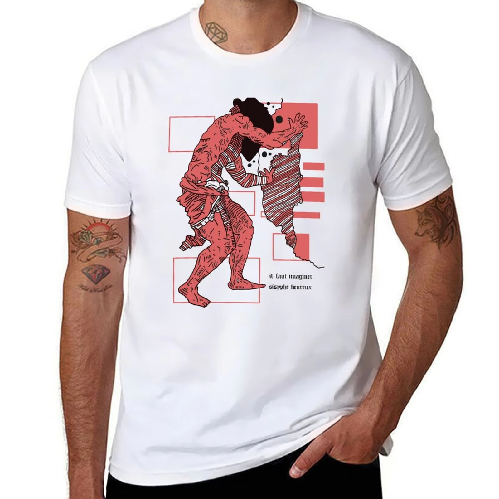 Sisyphus - Camus Quote Abstrac – Winter Clothing Quotes recenzja i cena