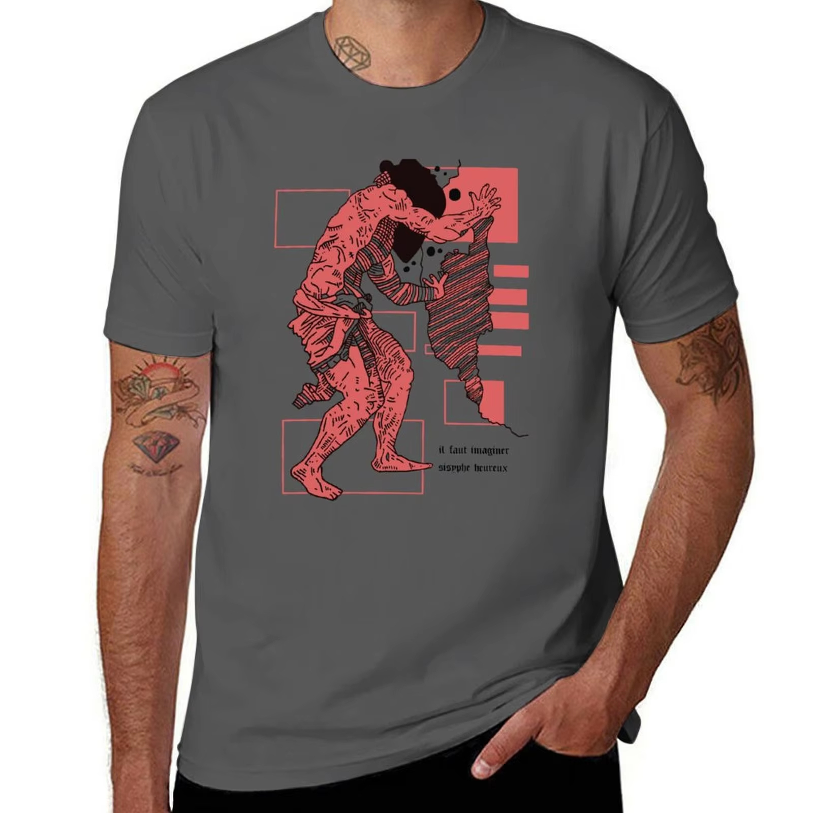 Sisyphus - Camus Quote Abstrac – Winter Clothing Quotes recenzja i cena