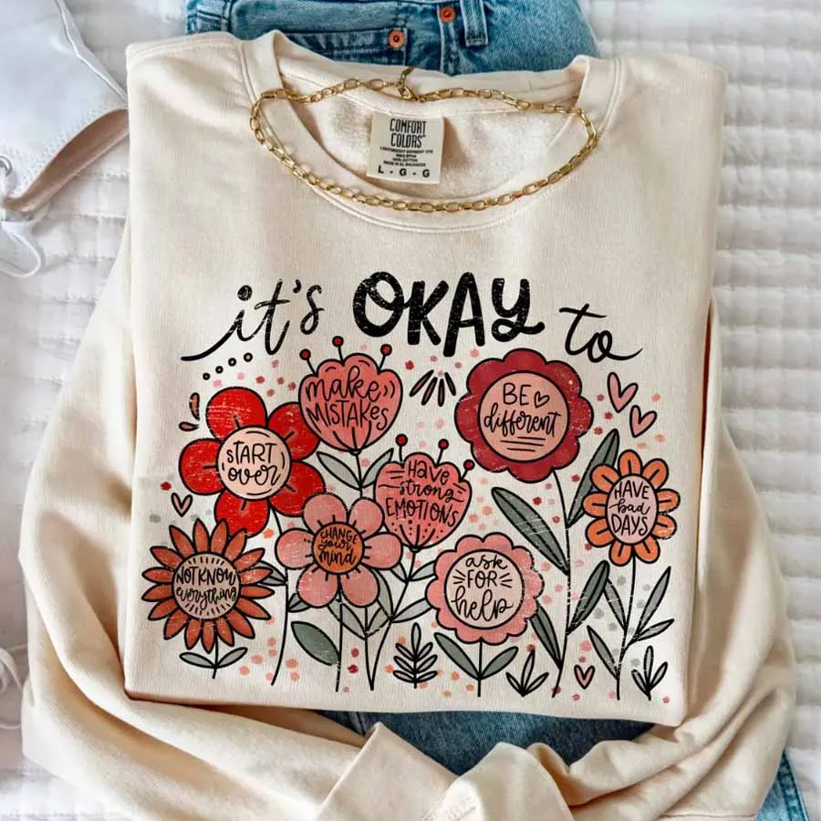 It's okay to Boho Floral Motiv – Winter Clothing Quotes recenzja i cena