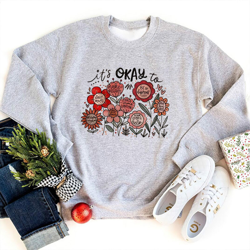 It's okay to Boho Floral Motiv – Winter Clothing Quotes recenzja i cena