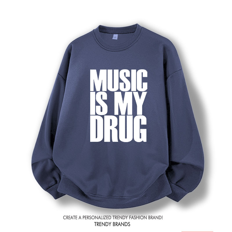 Fun Music Quote Sweatirt Loose – Winter Clothing Quotes recenzja i cena