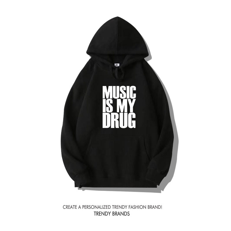 Fun Music Quote Sweatirt Loose – Winter Clothing Quotes recenzja i cena