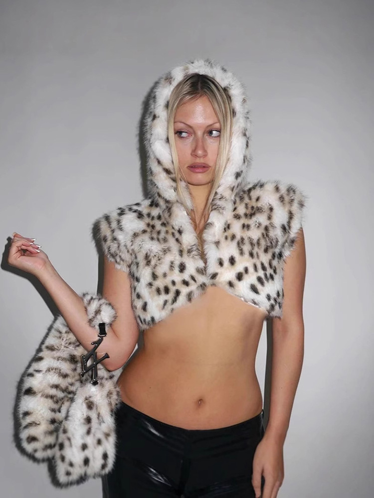 Y2K Sexy Leopard Print Hooded  – Winter Clothing Trends For Women recenzja i cena