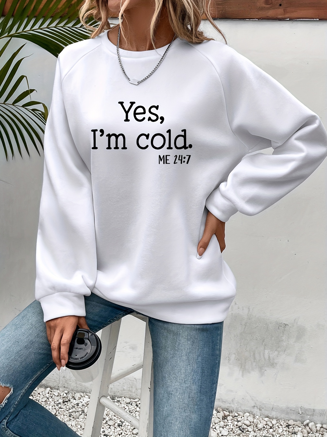 Yes I'm Cold Letter Printed Sw – Winter Clothing Trends For Women recenzja i cena