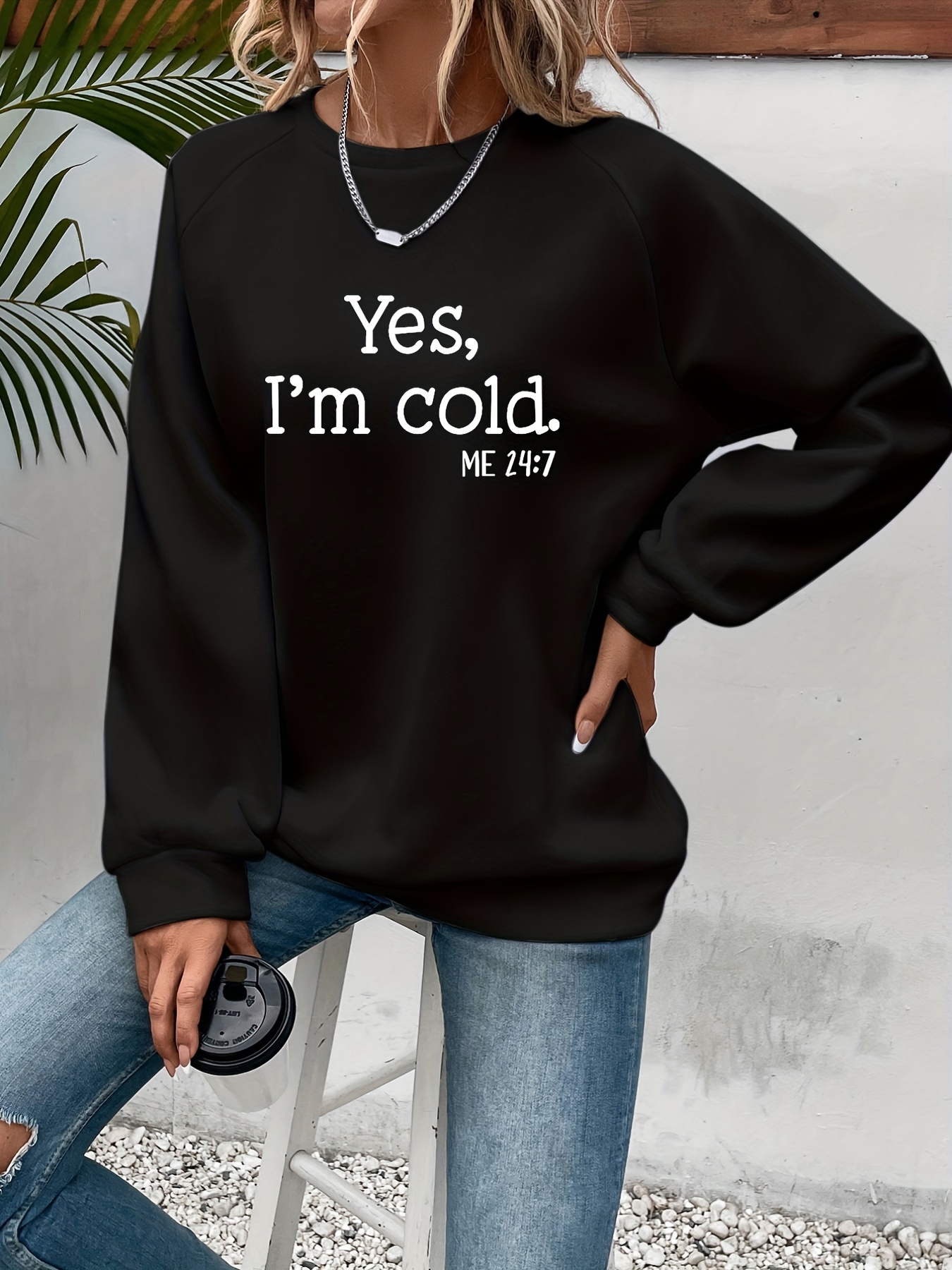Yes I'm Cold Letter Printed Sw – Winter Clothing Trends For Women recenzja i cena