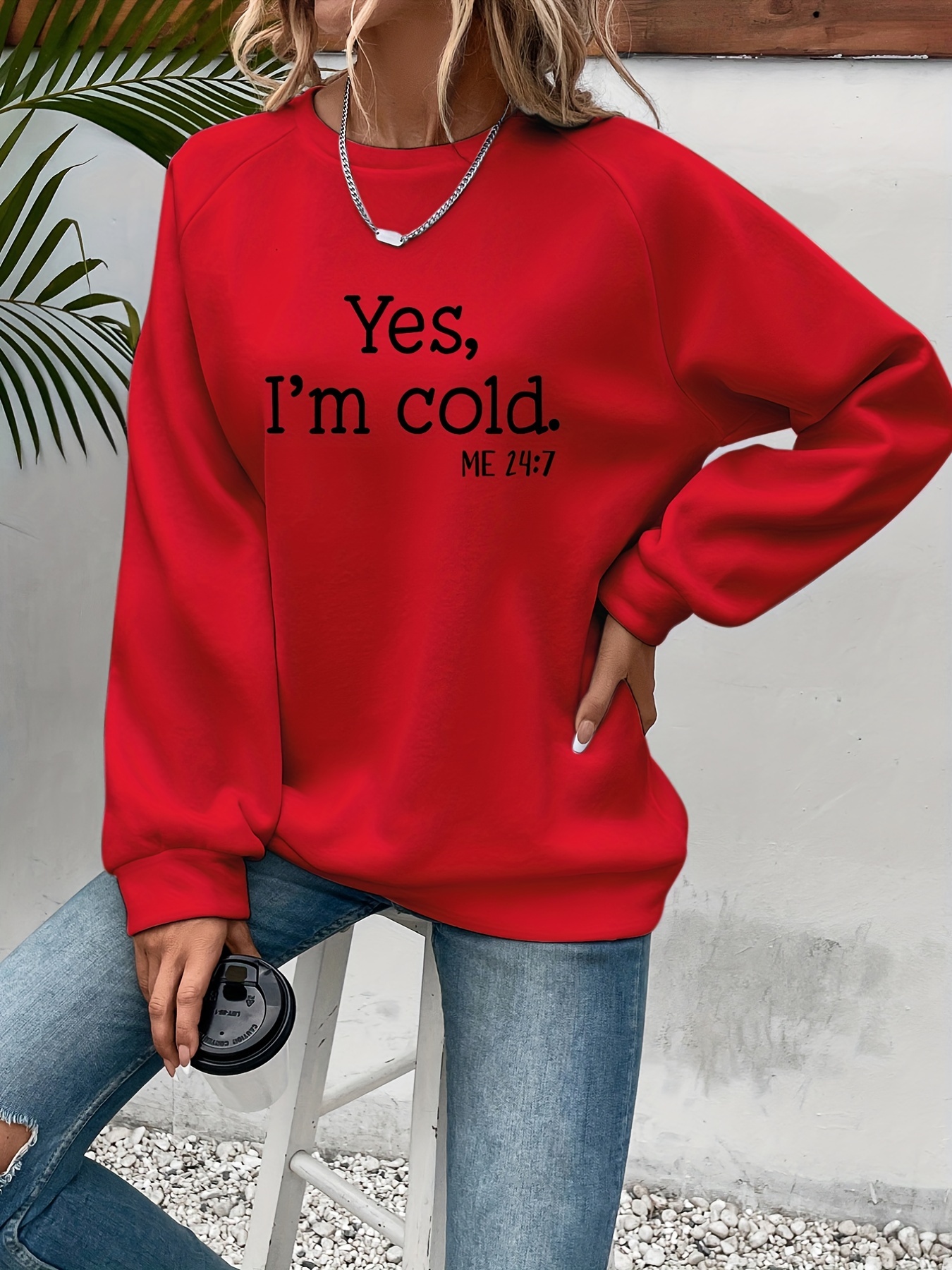 Yes I'm Cold Letter Printed Sw – Winter Clothing Trends For Women recenzja i cena