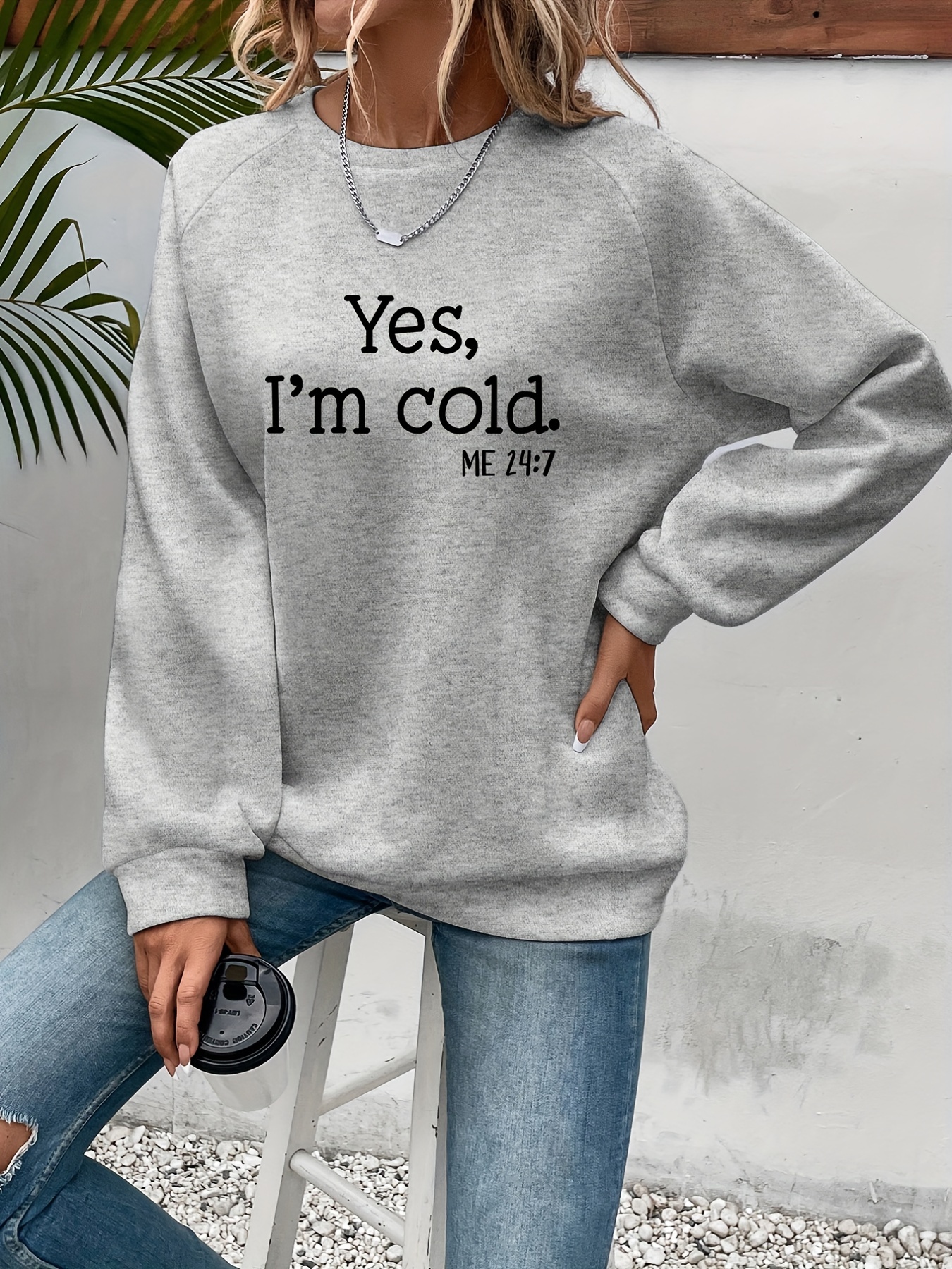 Yes I'm Cold Letter Printed Sw – Winter Clothing Trends For Women recenzja i cena