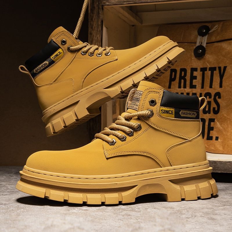 Vintage Men Platform Ankle Boo – Winter Clothing Material recenzja i cena