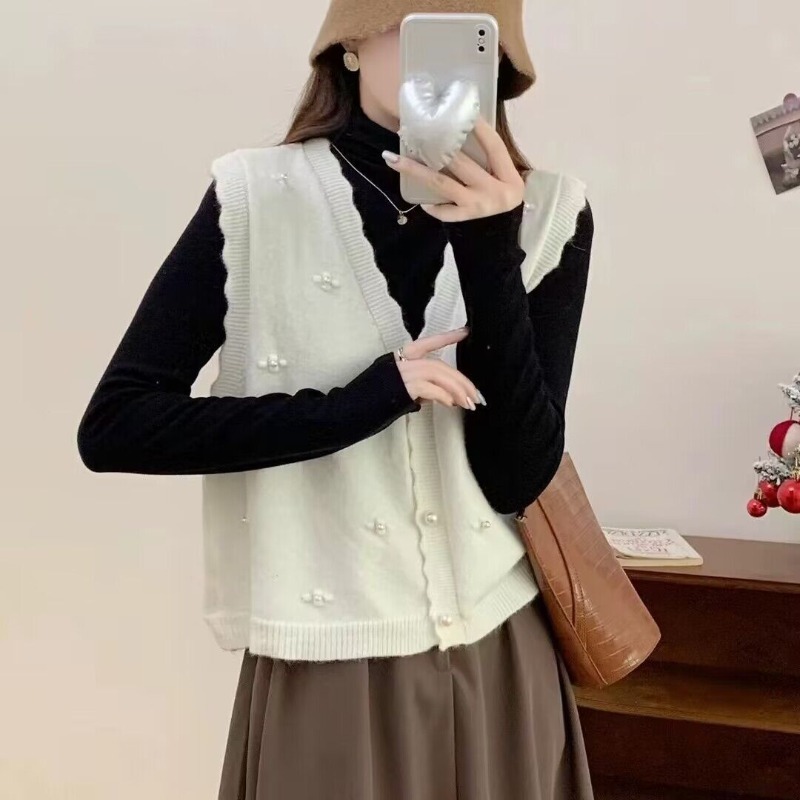 Pink Knit Vests For Women Casu – Winter Clothing Offer recenzja i cena