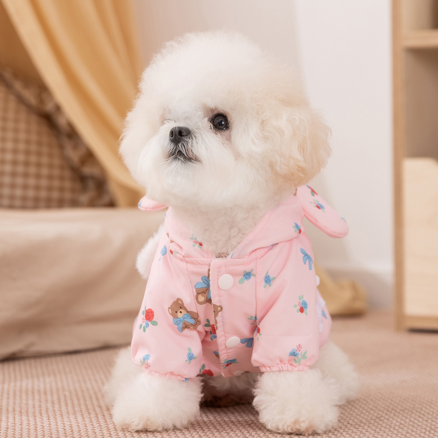 Winter Rose-patterned Dog Clot – Winter Clothing Patterns recenzja i cena