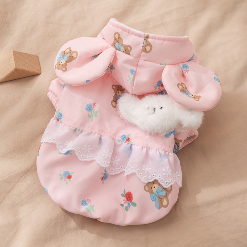 Winter Rose-patterned Dog Clot – Winter Clothing Patterns recenzja i cena