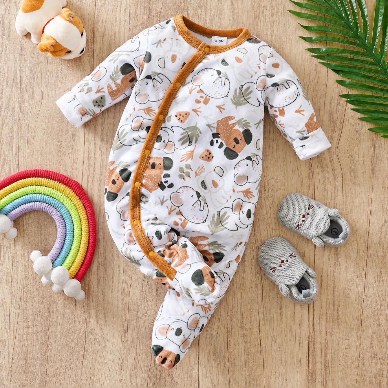 2pcs Newbaby foot jumpsuit Emb – Winter Clothing 1 Year Old recenzja i cena