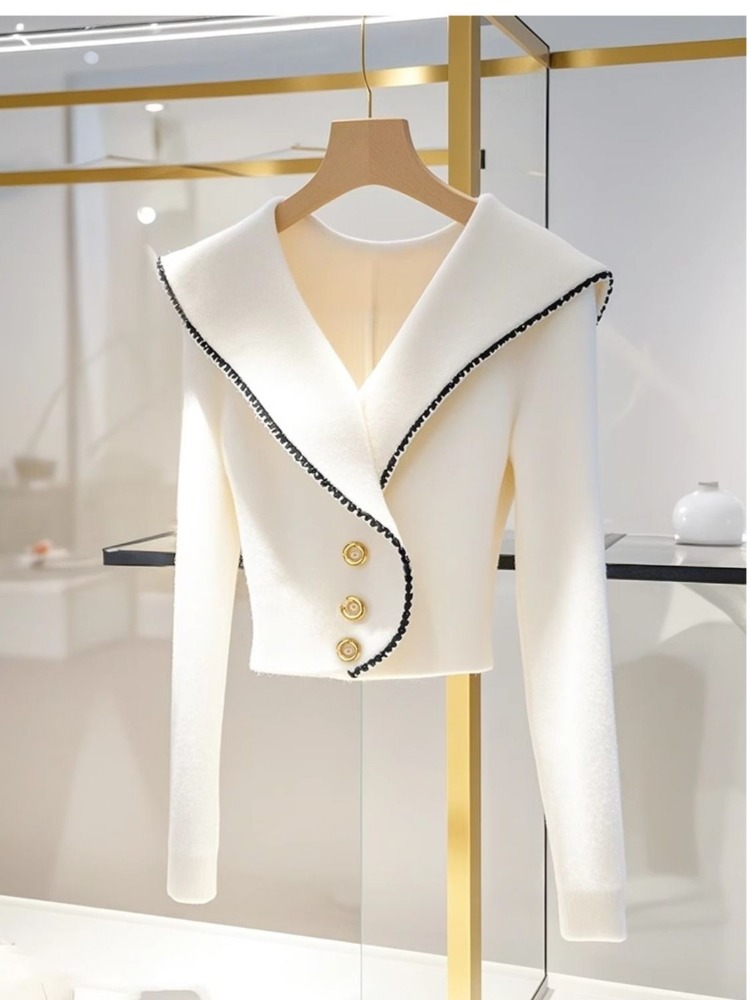 Luxury High-end White Knitted  – Winter Clothing Trends For Women recenzja i cena