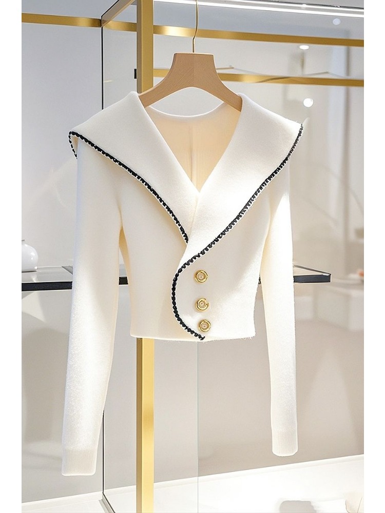 Luxury High-end White Knitted  – Winter Clothing Trends For Women recenzja i cena