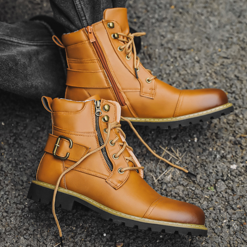 Quality Men Leather Boots Meta – Winter Clothing Material recenzja i cena