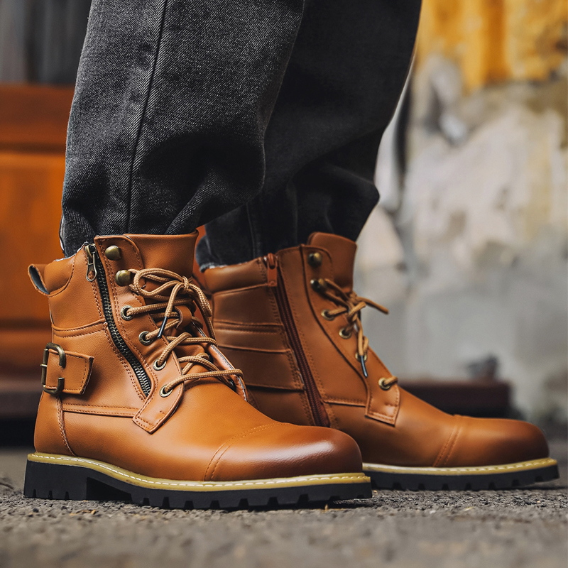 Quality Men Leather Boots Meta – Winter Clothing Material recenzja i cena