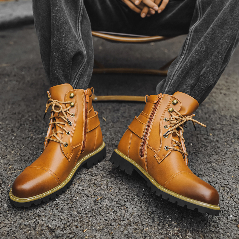 Quality Men Leather Boots Meta – Winter Clothing Material recenzja i cena