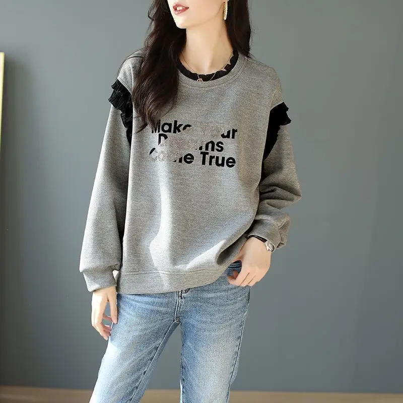 Loose Grey Woman Pullover Tops – Winter Clothing Essentials For Women recenzja i cena
