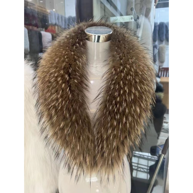 Raccoon Fur Collar Female Wint – Winter Clothing Material recenzja i cena